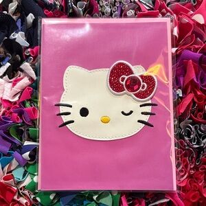 🆕American Greetings-Papersong “Hello Kitty” Faux Leather 3D Birthday Card